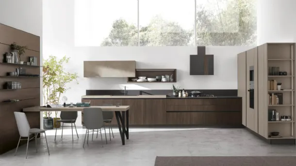 Modern corner kitchen Infinity 01 by Stosa