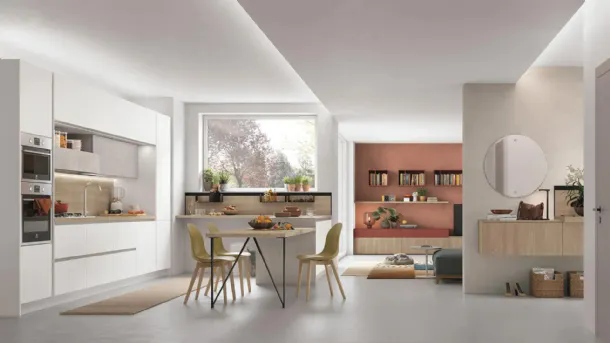 Modern Kitchen with Young 05 peninsula by Stosa