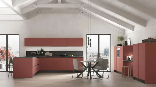 Modern Kitchen with Young 06 peninsula by Stosa