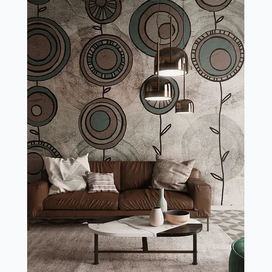 Floral wallpaper Bon Bon by Inkiostro Bianco.