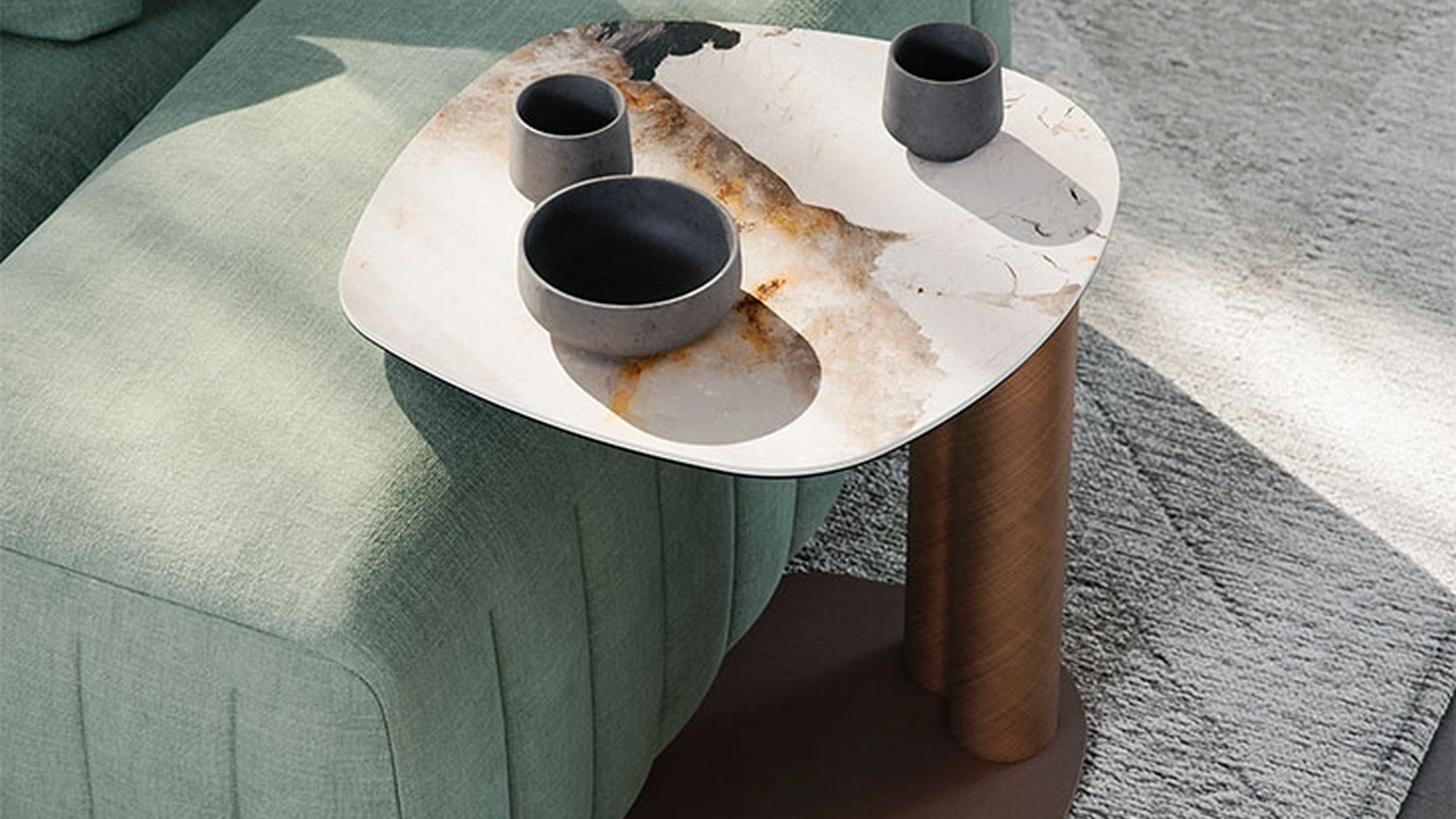 Amalfi ceramic coffee table by Cattelan Italia