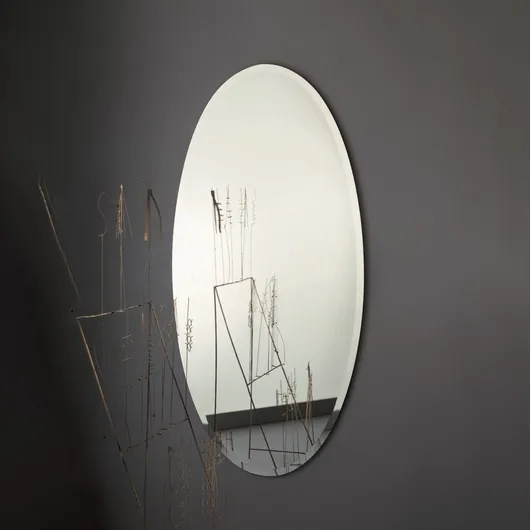 Oval mirror with beveled edge Bric by Glas Italia