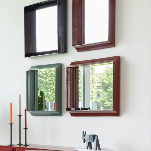 Coves mirror with ceramic frame by Magis.