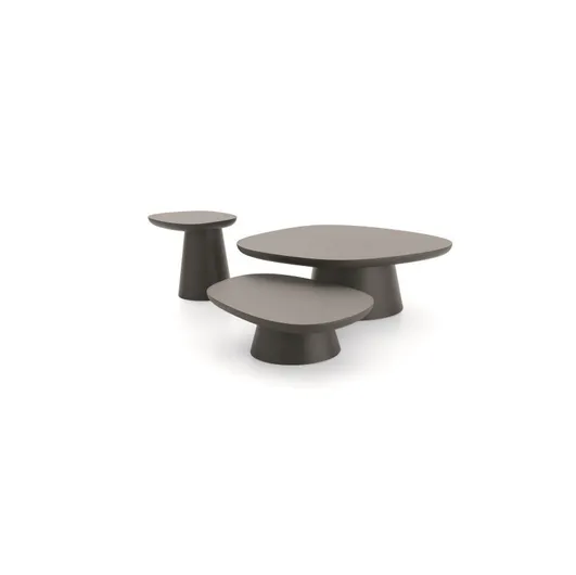 Stone coffee table with metal base and MDF top by Ditre Italia