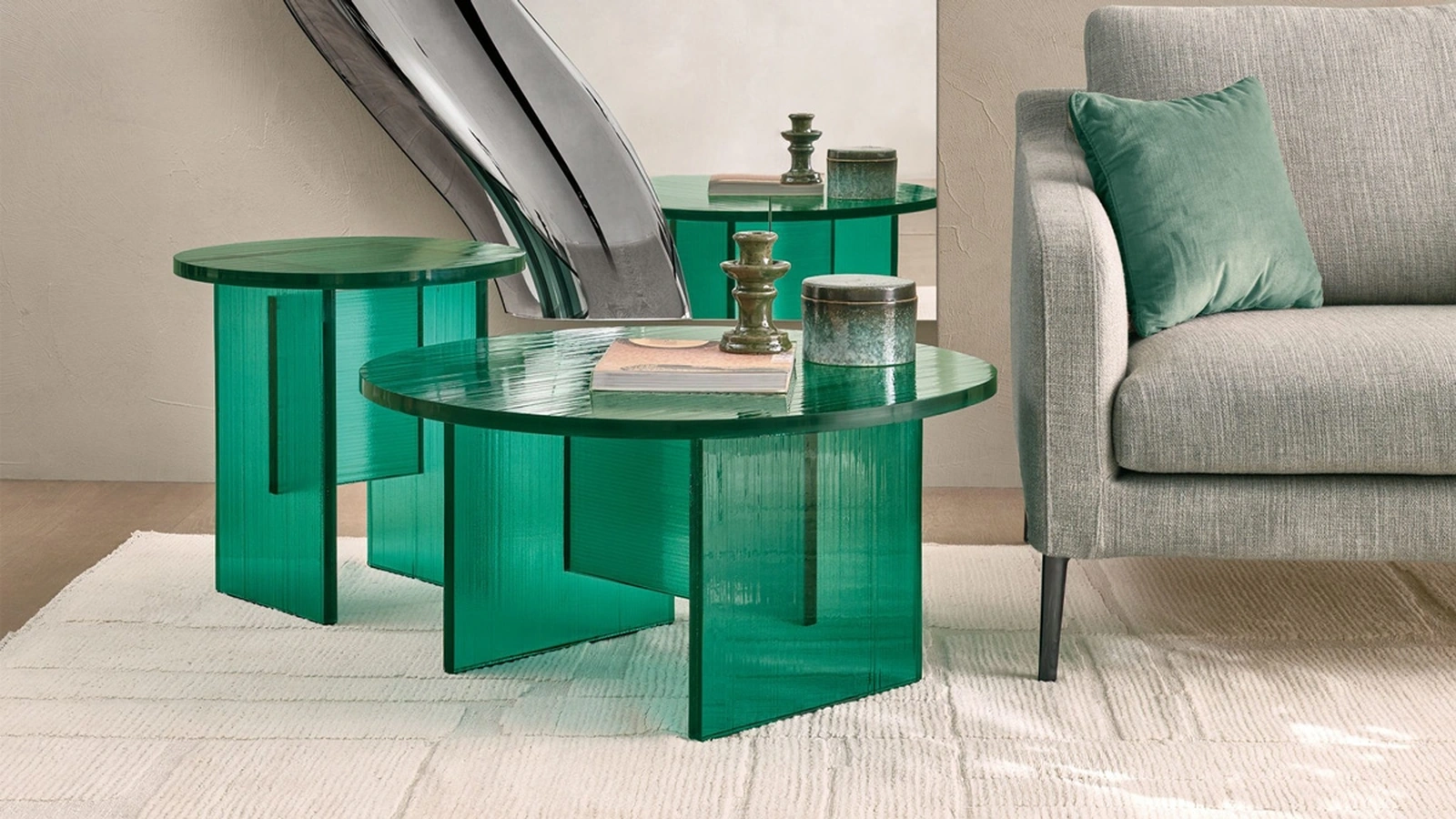 Design glass coffee table Gliss by Fiam