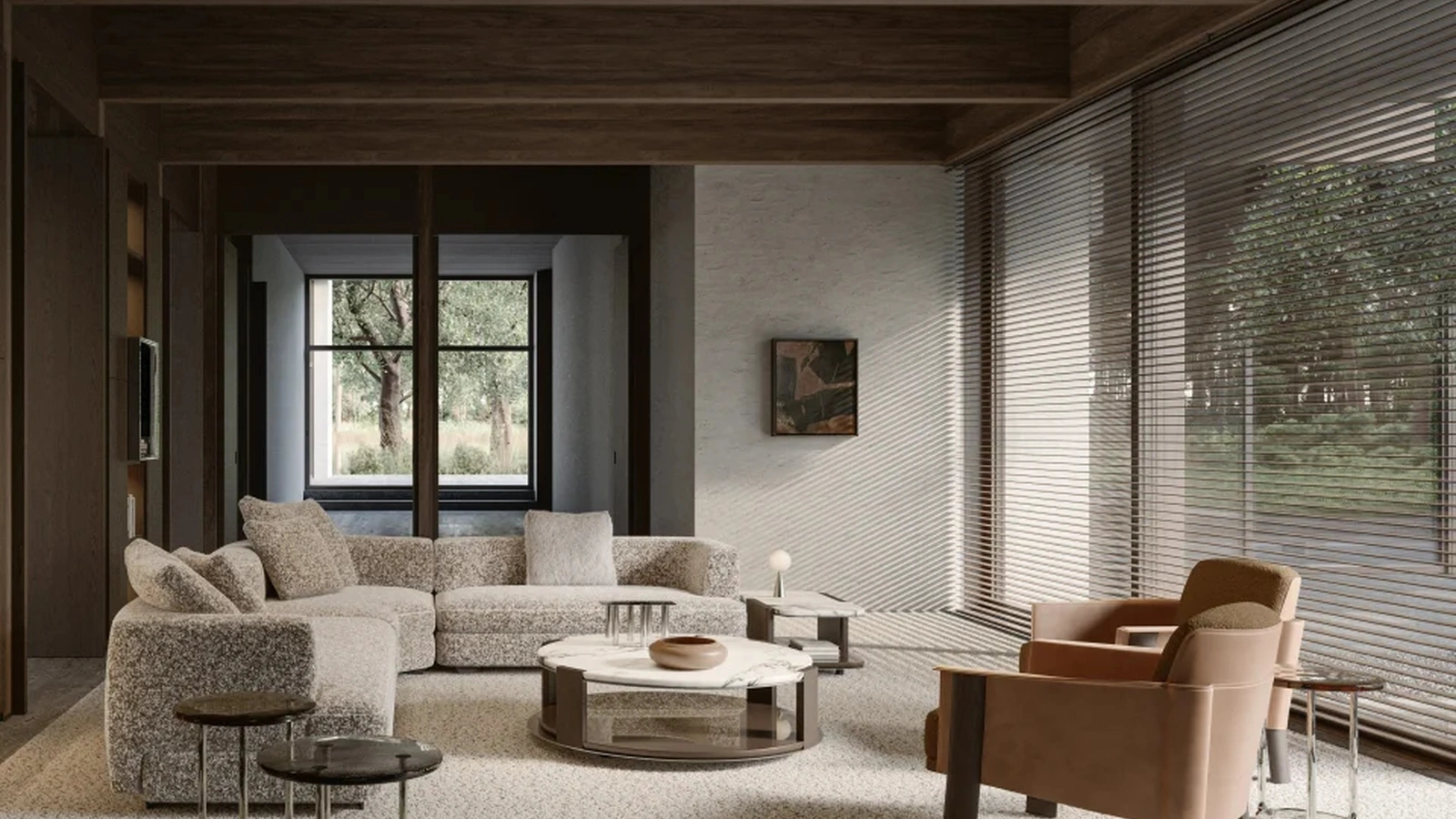 Jeanne marble coffee table by Molteni & C