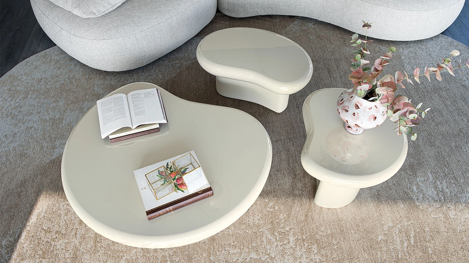 Matera ceramic coffee tables by Cattelan Italia