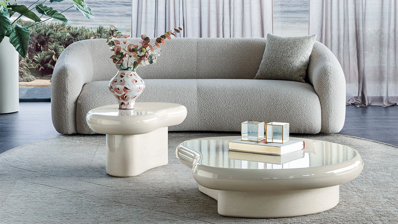 Matera ceramic coffee tables by Cattelan Italia