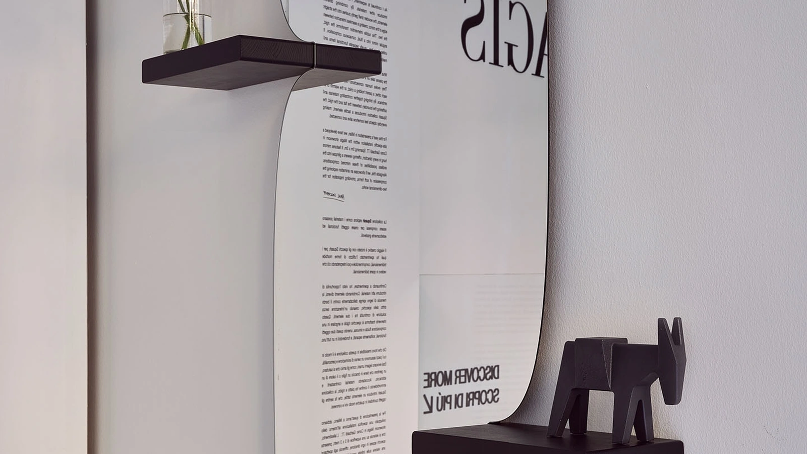 Morphed Mirror by Magis with shelves