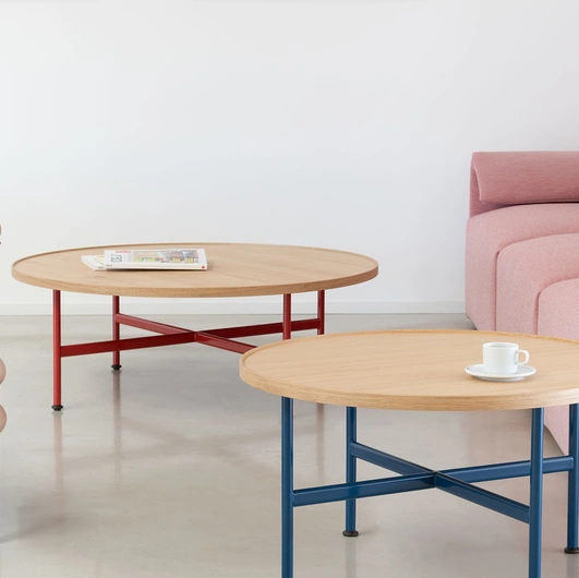 Motta natural oak veneered coffee table by Magis