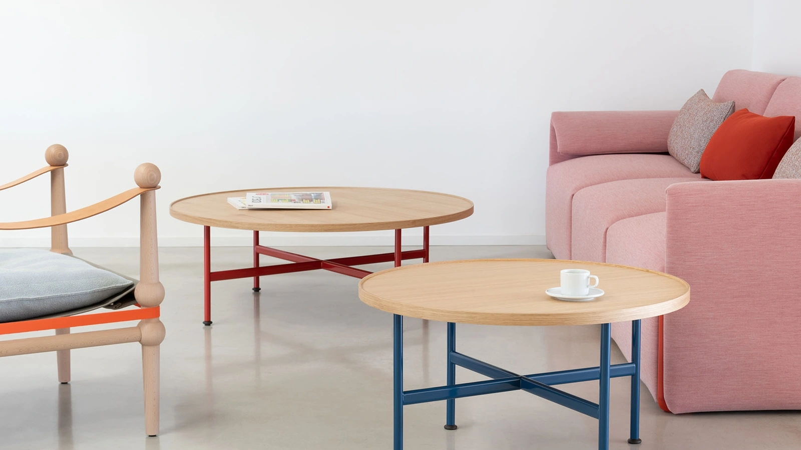 Motta natural oak veneered coffee table by Magis
