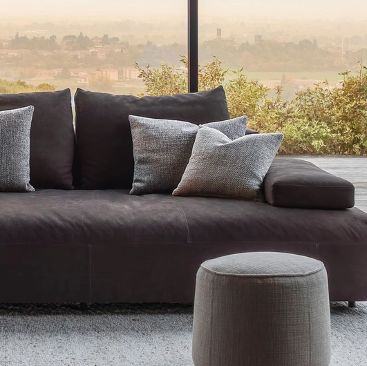 Pouf Pond in padded fabric by Desirèe