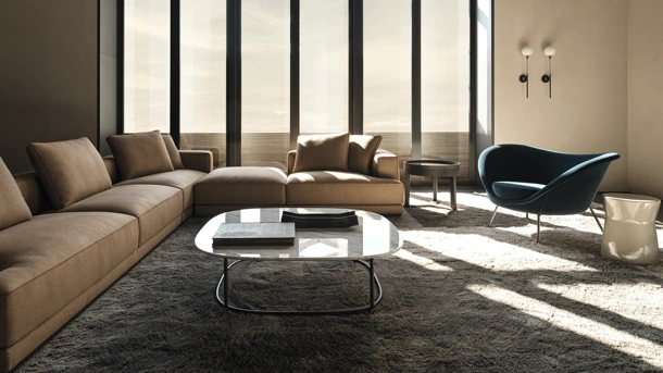 Regent marble coffee table by Molteni & C