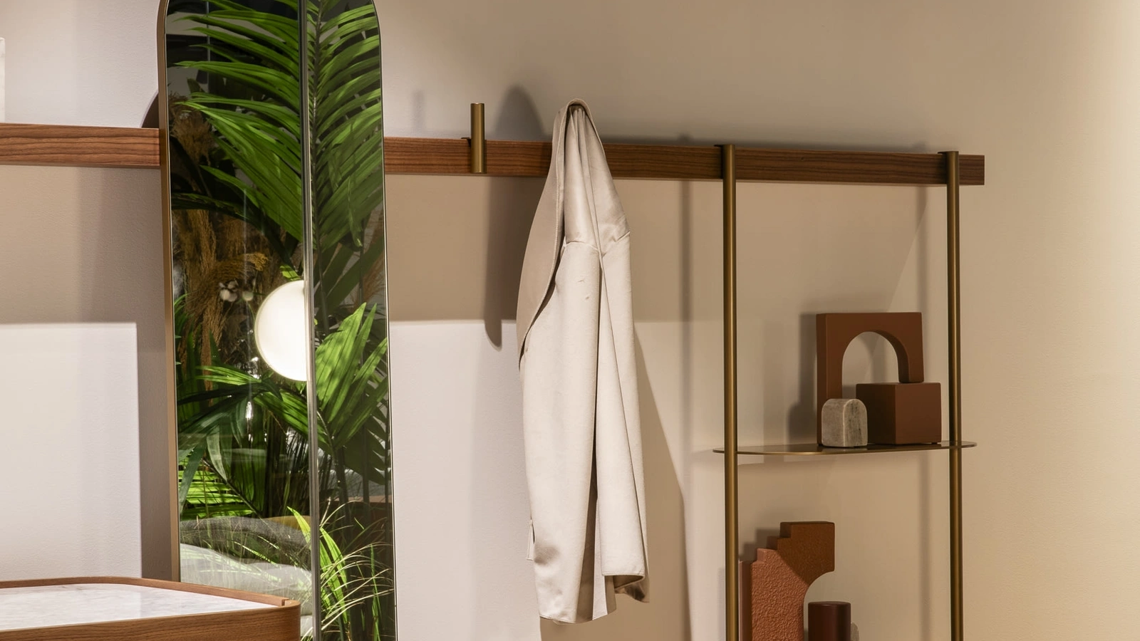 Novamobili Riga Wall-Mounted Shelf and Coat Rack