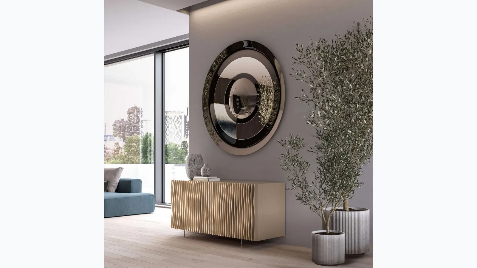 Design mirror Dorian by Ozzio