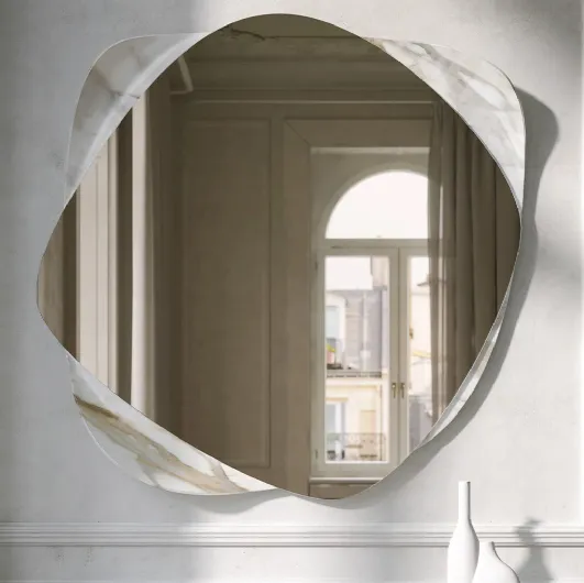 Mirror with glass frame with digital print Galileo by Tonin Casa