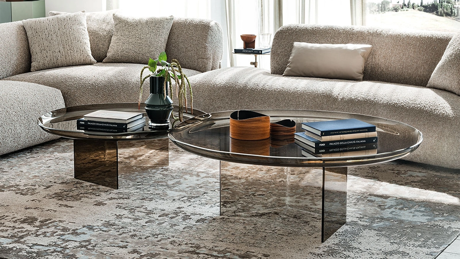 Standard side table made of Cattelan Italia glass