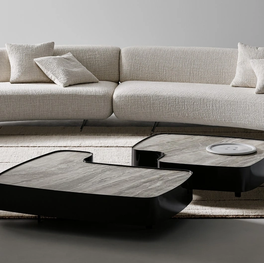 Aspen coffee table with ceramic top by Bonaldo