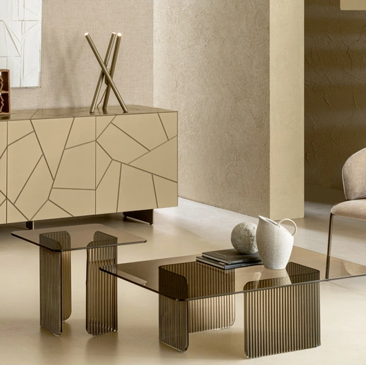 Kyro Bronze Glass Coffee Table by Riflessi