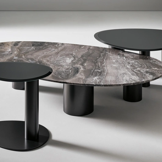 Sasso Coffee Table in marble or crystal by Bonaldo