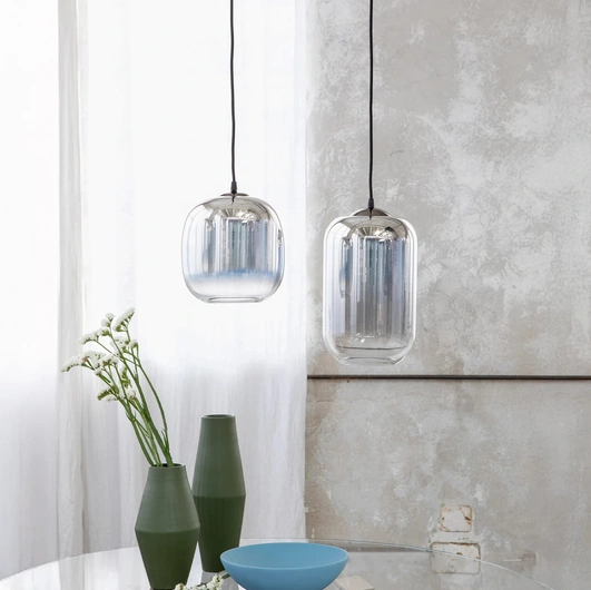 Pendant glass lamp Amphora by Tonin Casa.