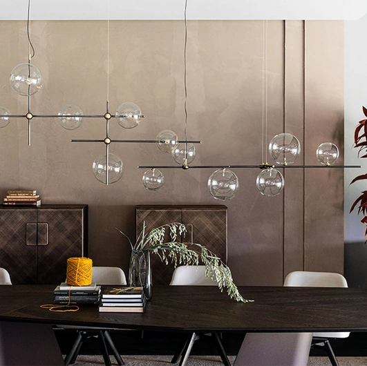 Crystal and metal Bloom pendant lamp by Cattelan Italia.