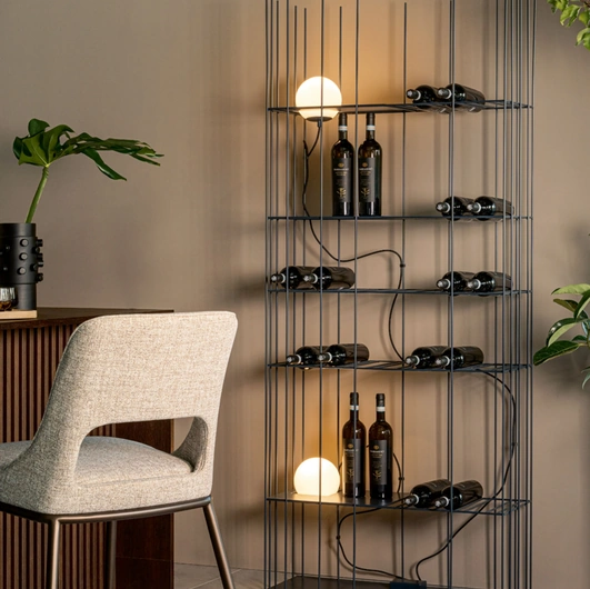 Iron PT floor lamp by Riflessi