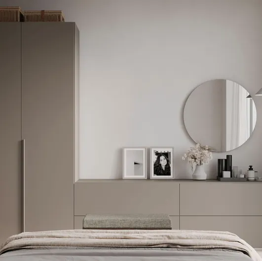 Night 24 wardrobe with two doors and drawers by Nardi Interni.
