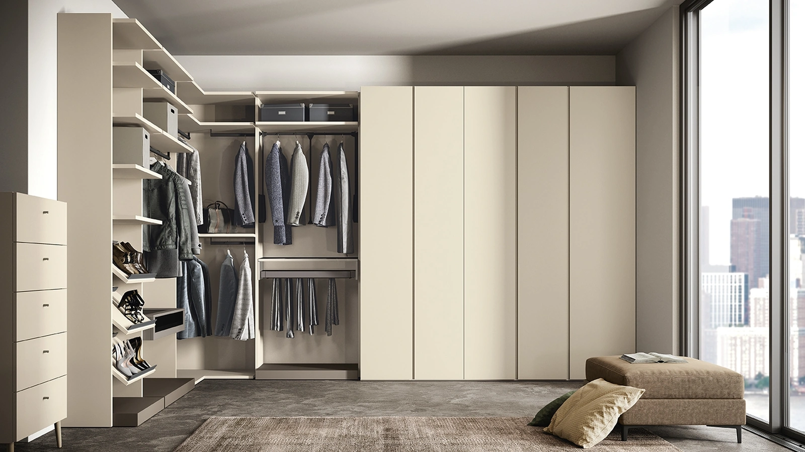 Club N131 Walk-in Closet by Colombini Casa