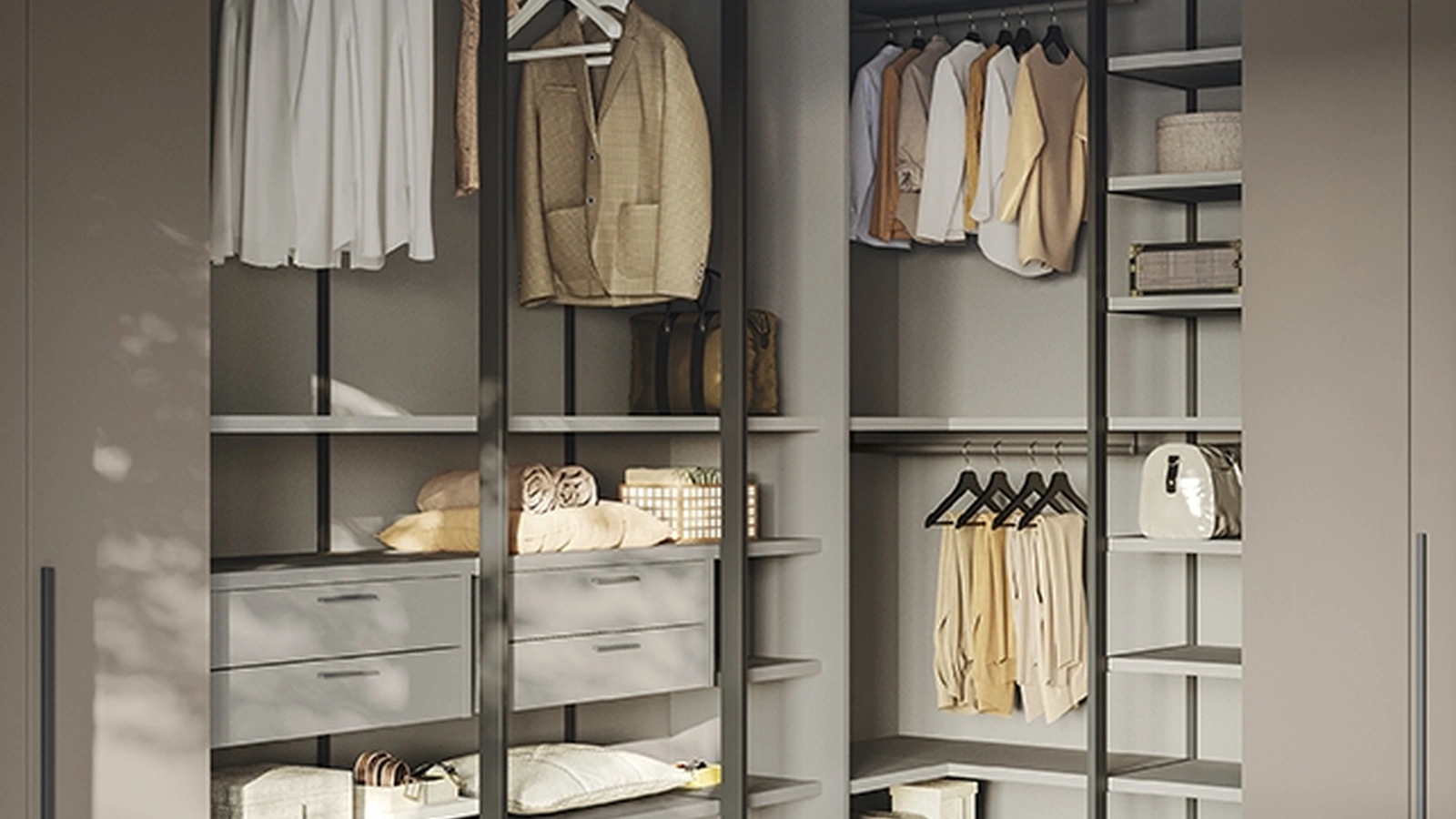 Concrete Walk-in Closet A102 by Colombini Casa