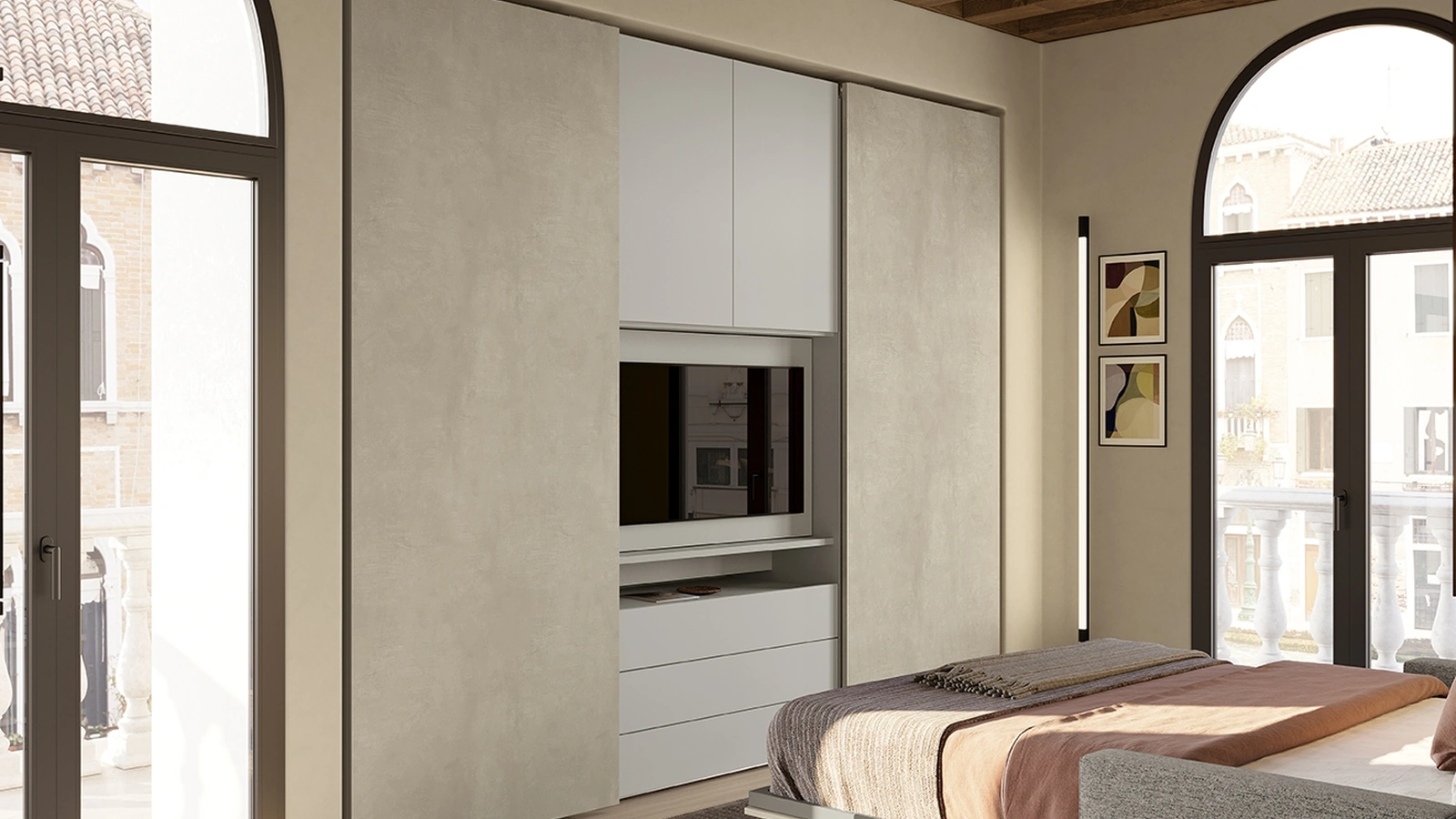 Colombini Casa U124 Concreta Wardrobe
