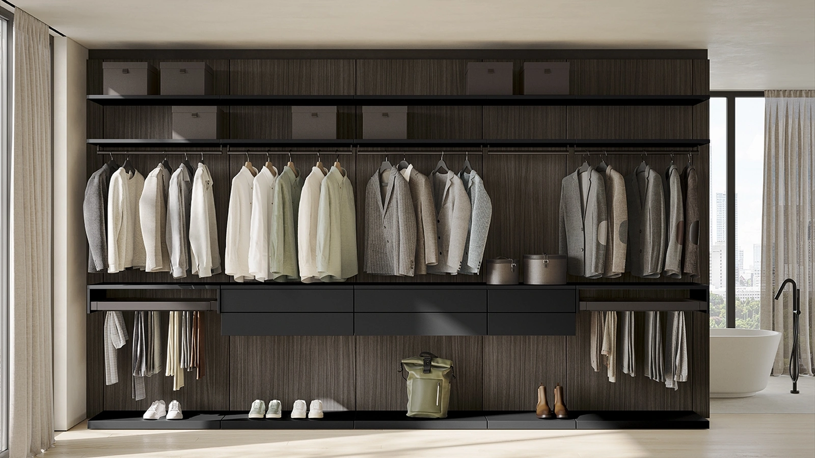 Connex W103 Walk-in Closet by Colombini Casa