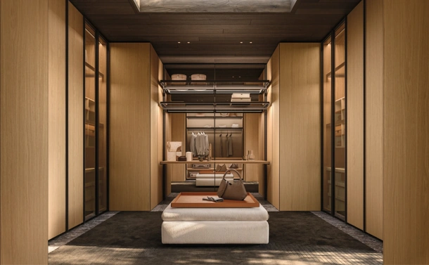 Gliss Master Walk-in Closet in Rovere by Molteni & C
