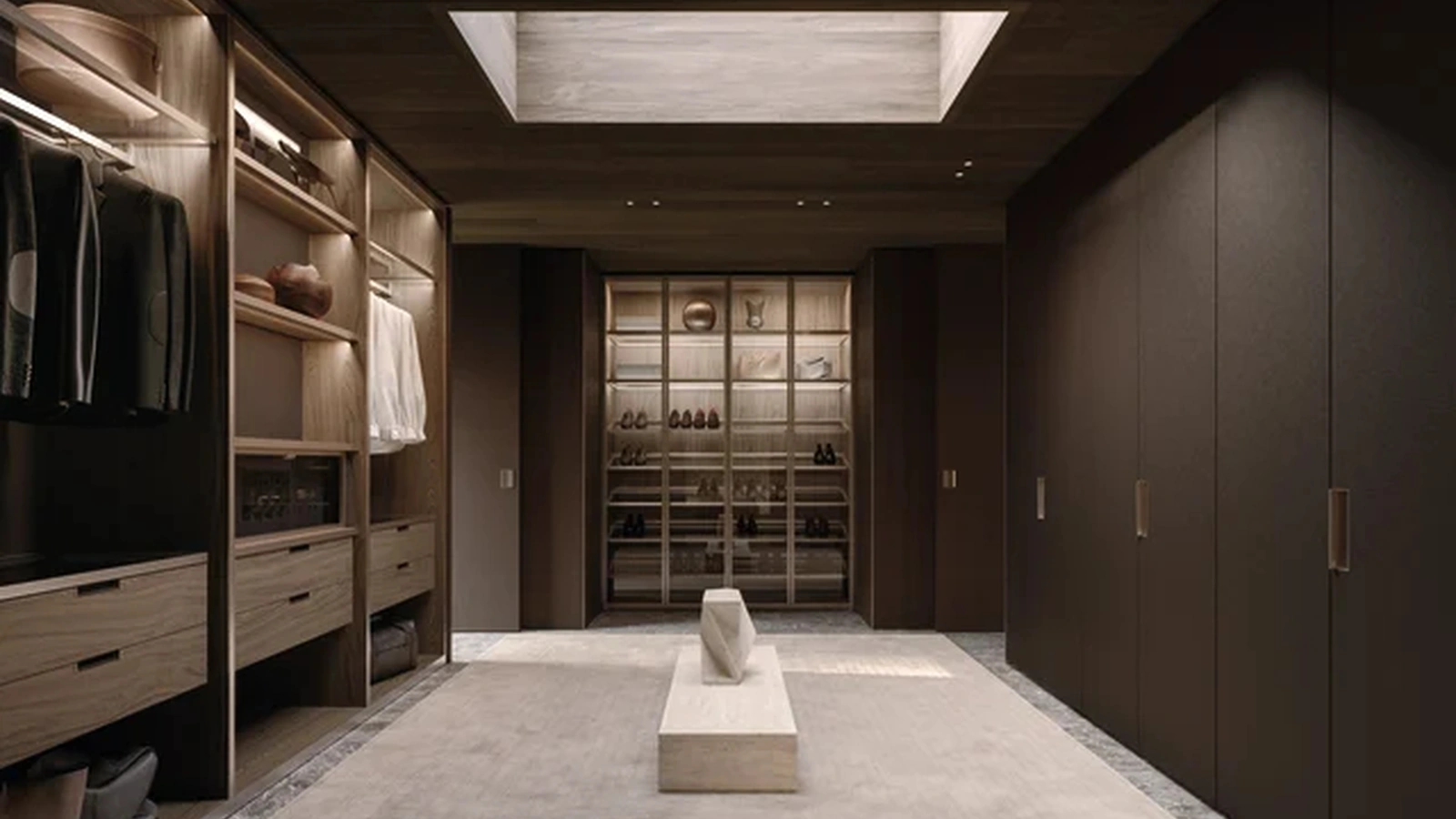 Gliss Master Walk-in Closet in Rovere by Molteni & C