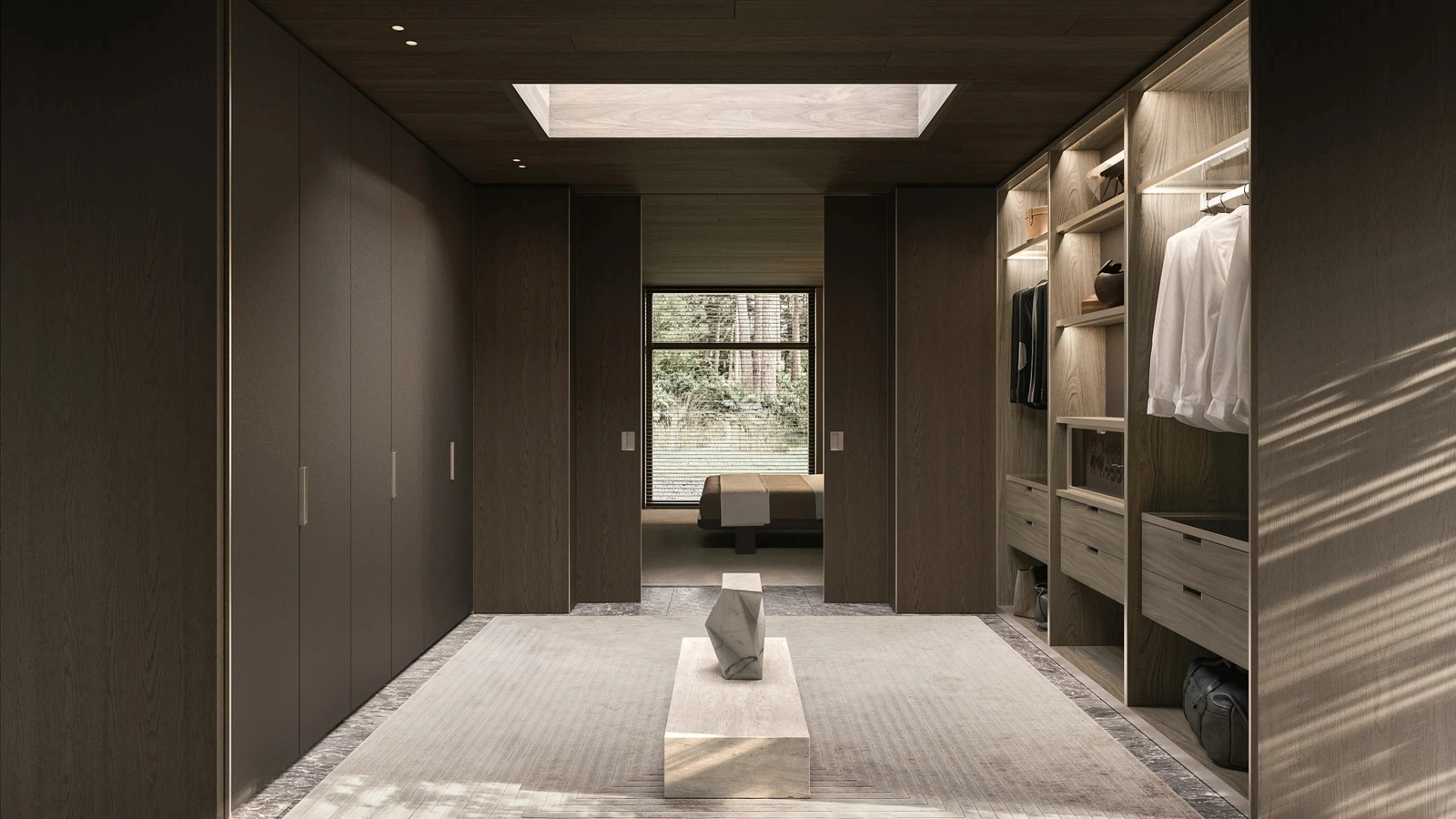 Gliss Master Walk-in Closet in Rovere by Molteni & C