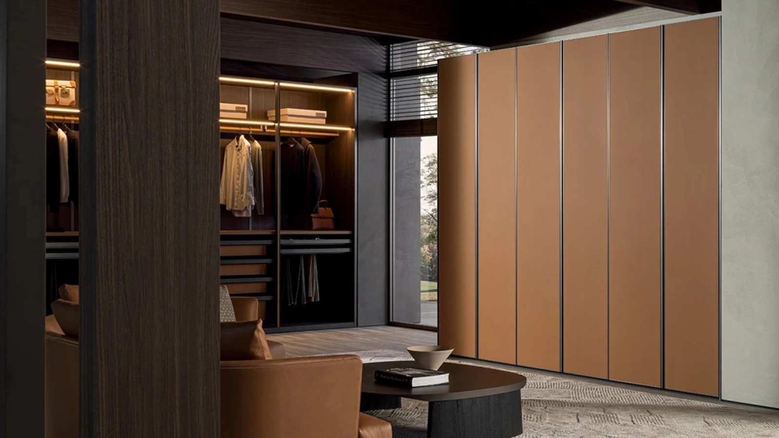 Wardrobe with hinged doors Gliss Master - Smooth Door by Molteni & C