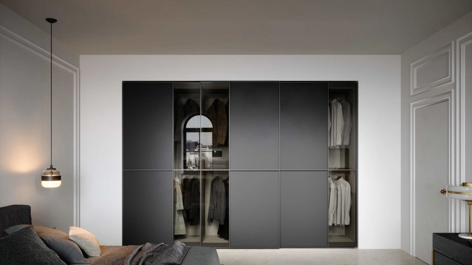 Layer sliding wardrobe by Novamobili