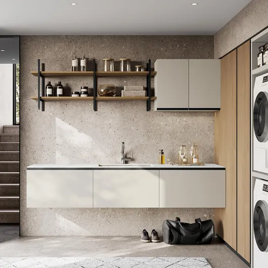 Bathroom furniture for laundry room Idrobox 04 by Birex.