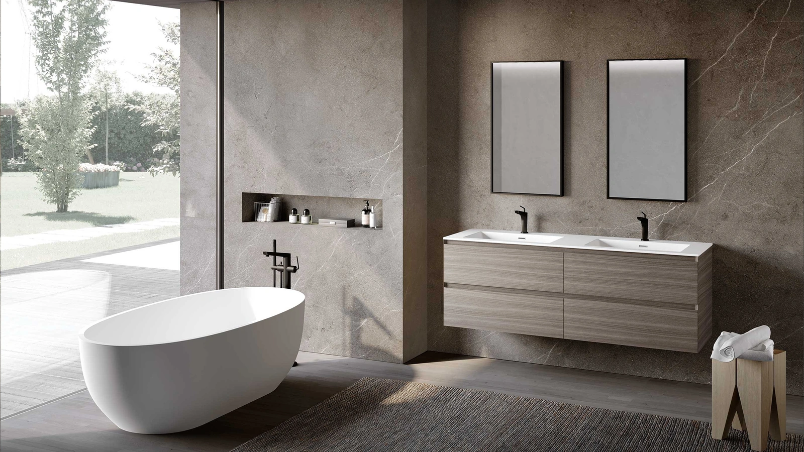 Block Syntesi C32 Bathroom Cabinet by Azzurra