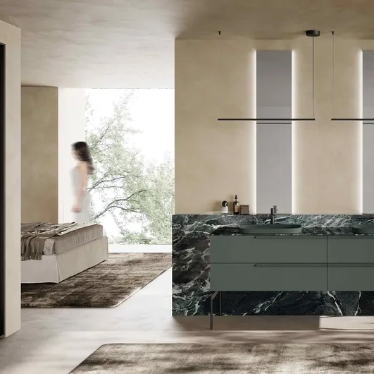Floor-standing Lime 0 Fly 027 bathroom cabinet by Azzurra