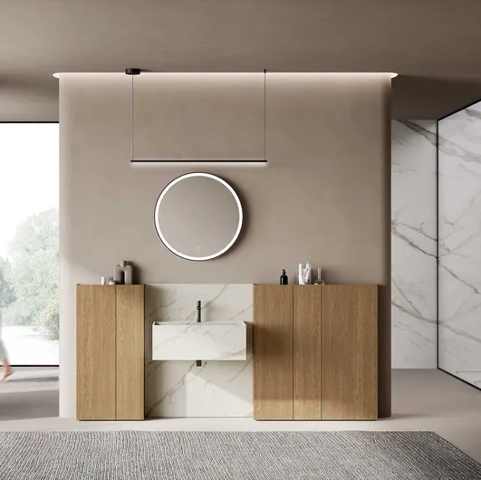 Bathroom Furniture M3 System 302 in Oak by Baxar