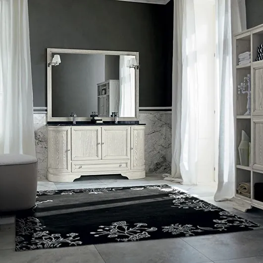 Paestum 02 Bathroom Cabinet in lacquered ash by Cerasa.