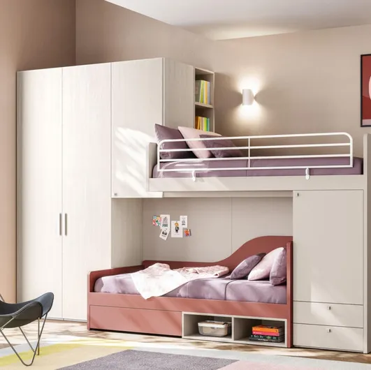 Space-saving bedroom 53 in Mistral loft style