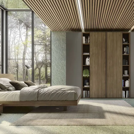 Cuby Night Group in walnut finish and Grey Cuby 01 lacquered by S75.
