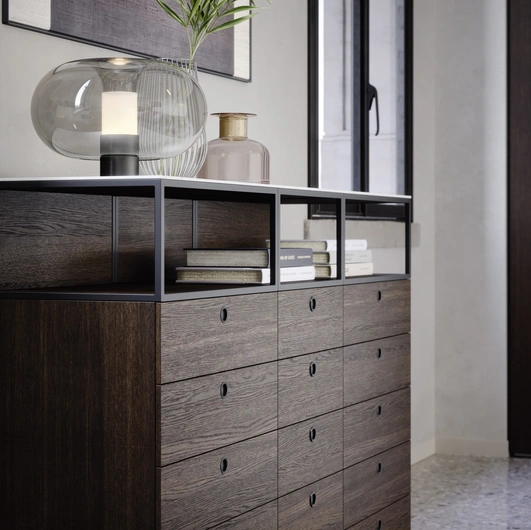 Square chest of drawers by Novamobili