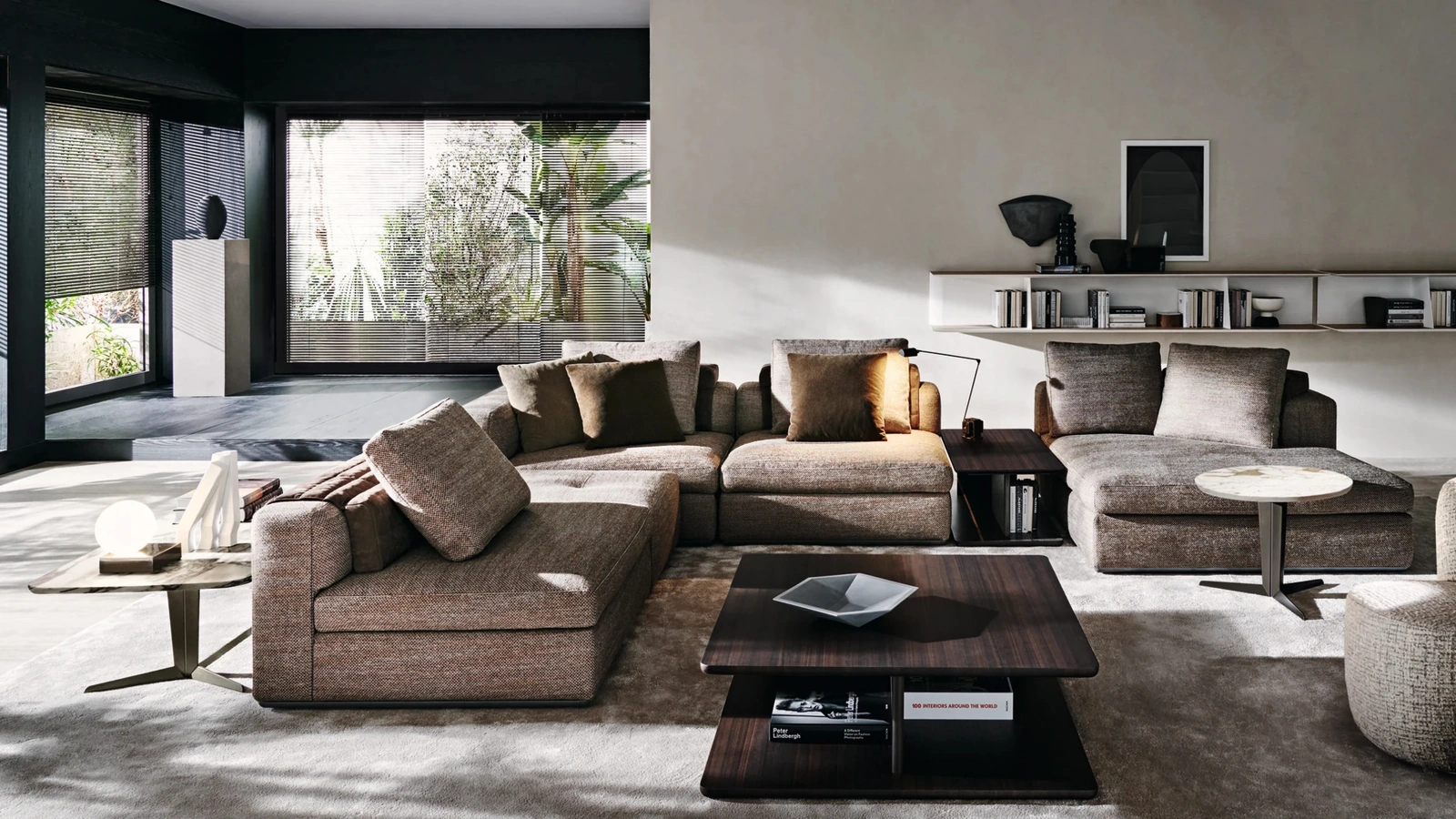 Albert sofa with chaise longue by Molteni & C