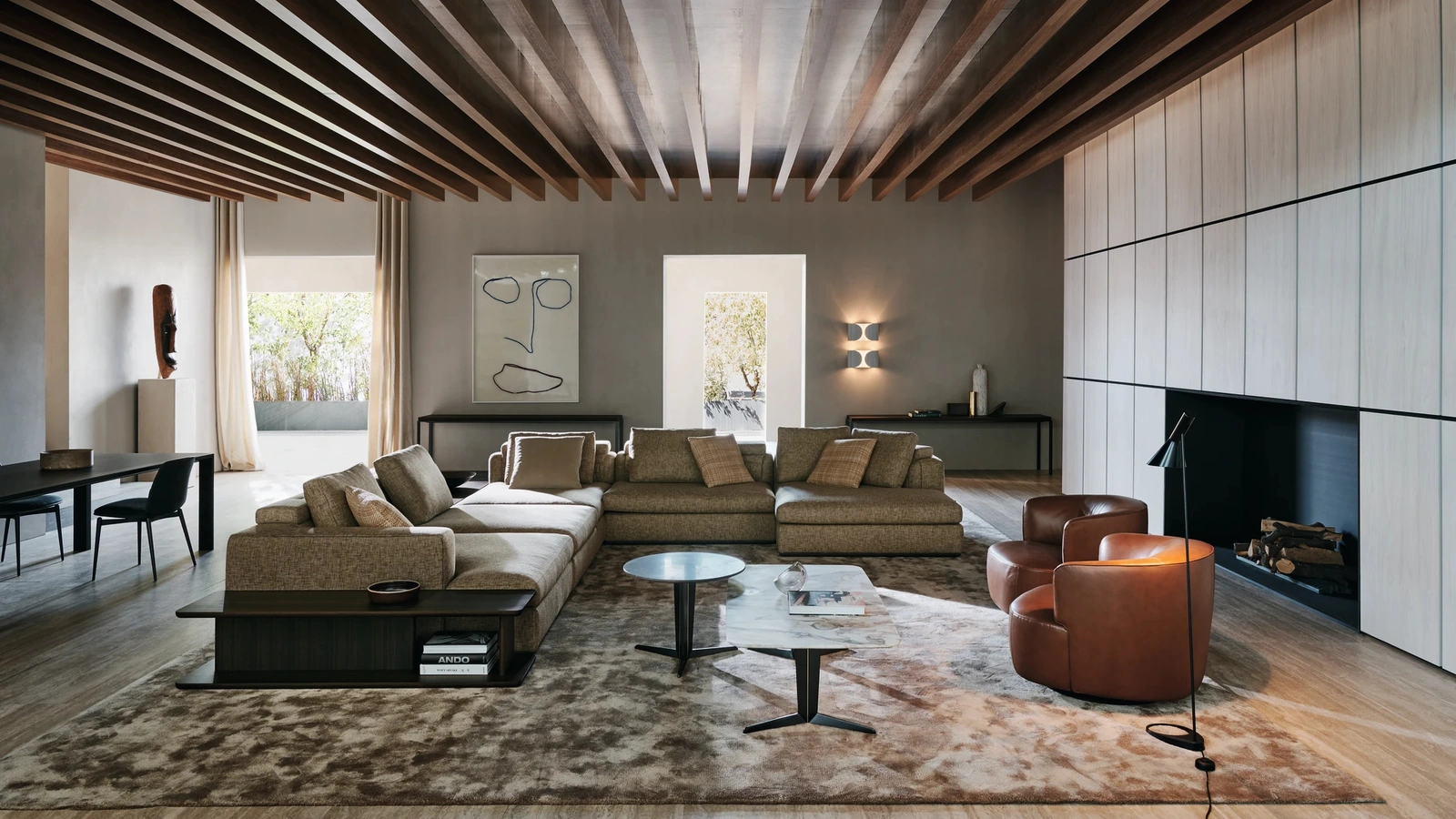 Albert sofa with chaise lounge by Molteni & C
