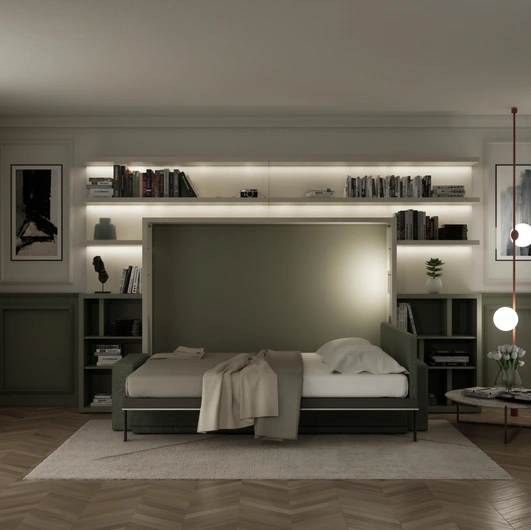 Horizontal hidden bed Atena by Clei