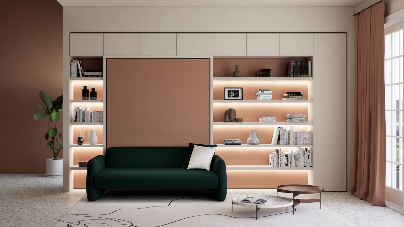 Minerva 03 wall bed by Clei
