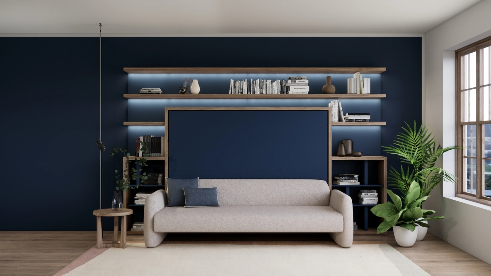 Minerva Horizontal 01 Wall Bed by Clei